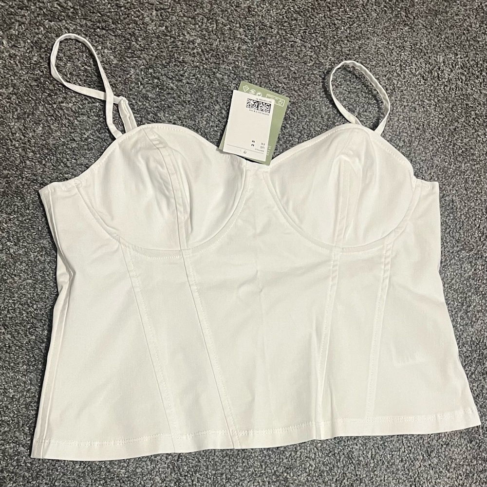 H&M White Viscose Top